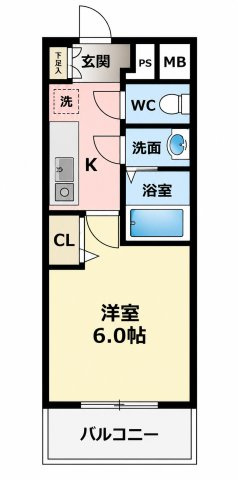 ディアレイシャス名古屋大須通の間取り