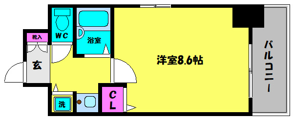CityLifeクラウンハイム長堀通の間取り|CityLifeクラウンハイム長堀通　間取り
