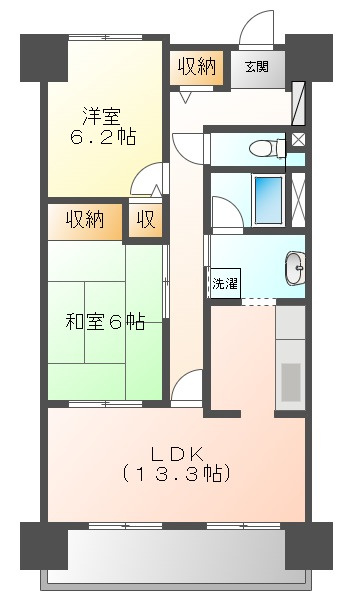 ラヴニール辰巳の間取り