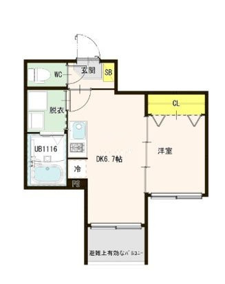 ハーモニーテラス堀切Ⅶの間取り|間取りです。