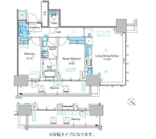 パークアクシス豊洲キャナルの間取り