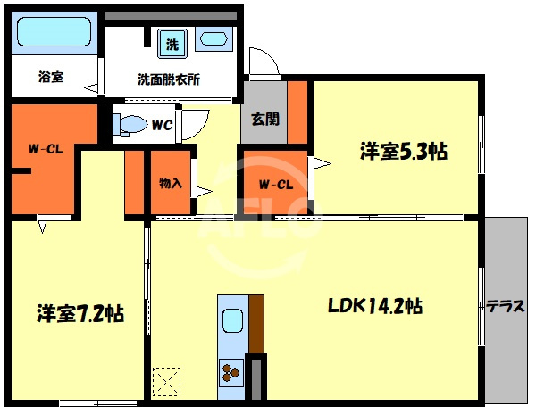 Maison de Espoir万代　住吉小学校区の間取り|Maison de Espoir万代（メゾンドエスポワール万代）　間取り