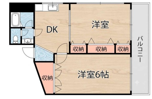 マンションヒノエの間取り|間取りです。