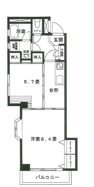 門前ビルの間取り|間取りです。