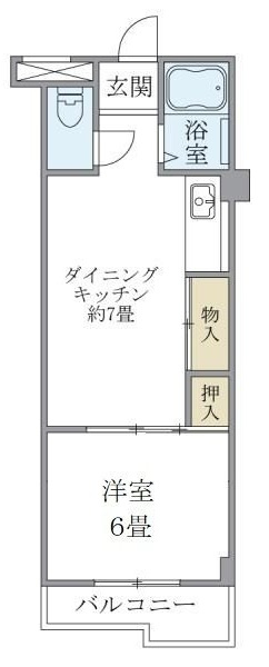 大井鹿島谷ハイツの間取り|間取りです。