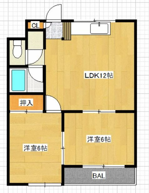 サニーホームナカムラの間取り|間取りです。