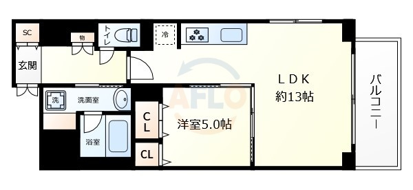 パーフェクトライフ京橋駅前の間取り|パーフェクトライフ京橋駅前　間取り