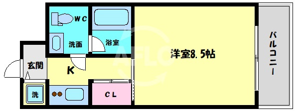 S-CREA御堂筋本町（エスクレア御堂筋本町）の間取り|S-CREA御堂筋本町　間取り