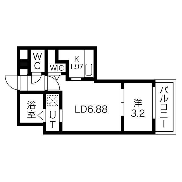 エレガンテブリッサ姪浜駅南の間取り