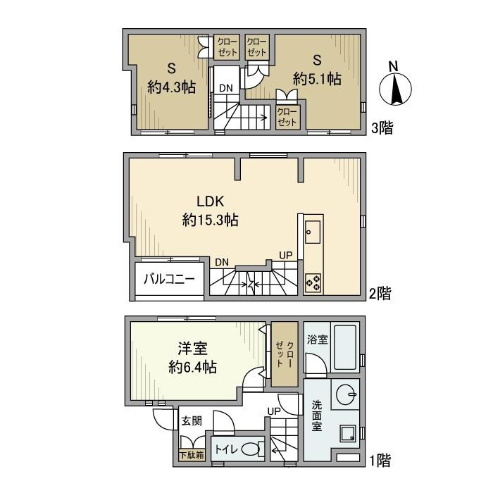 豊町戸建の間取り