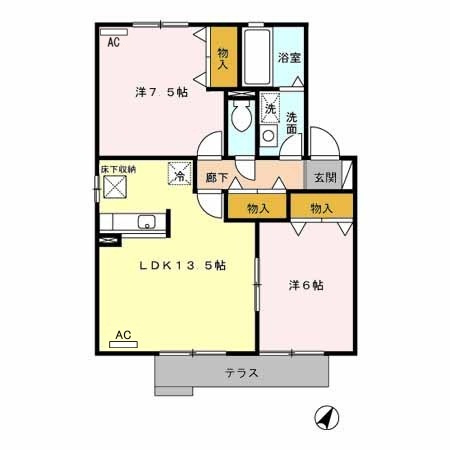 【間取り】 | ウィルモア蓮　B棟