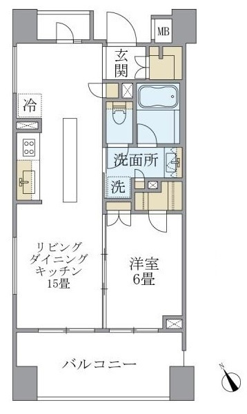 アパートメンツ三田の間取り