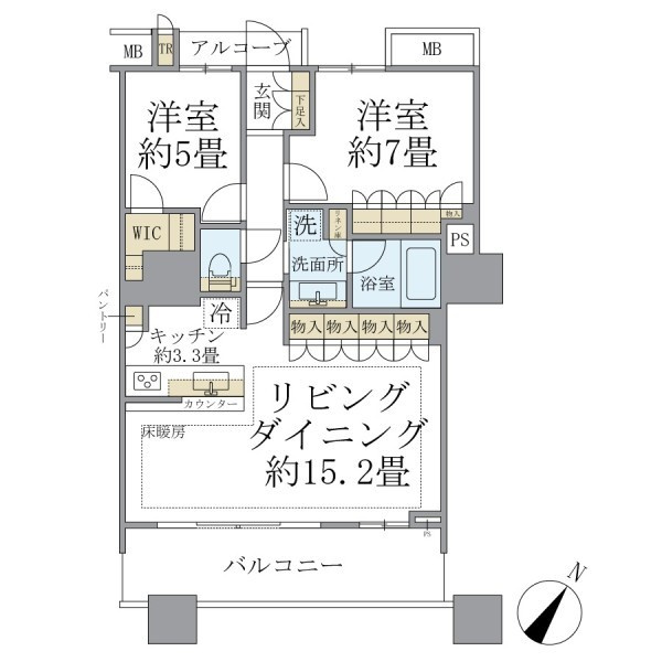 Ｂｒｉｌｌｉａ　Ｍａｒｅ　有明　ＴＯＷＥＲ＆ＧＡＲＤＥＮの間取り