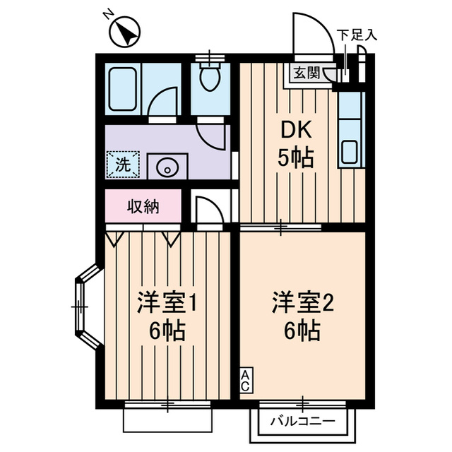 ハイツ　マイルドの間取り