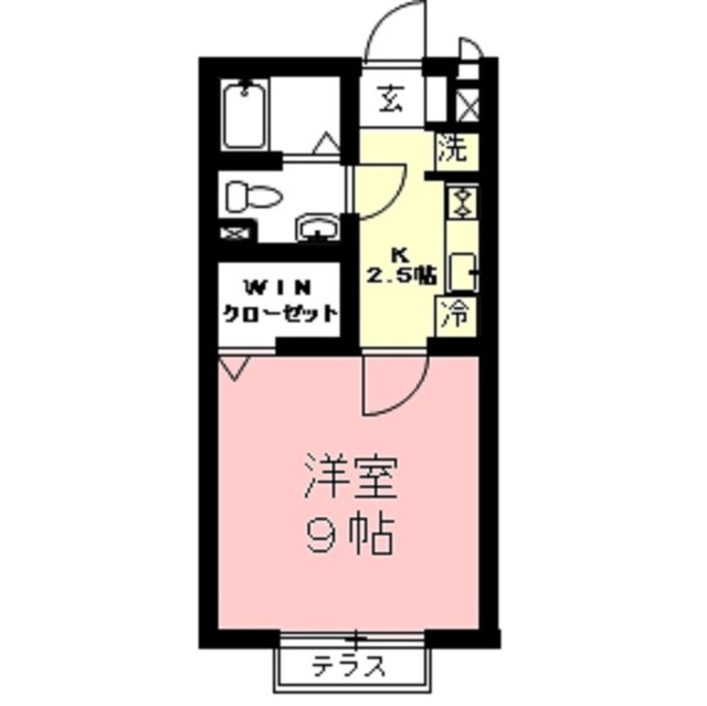岐阜市茜部菱野３丁目のアパートの間取り