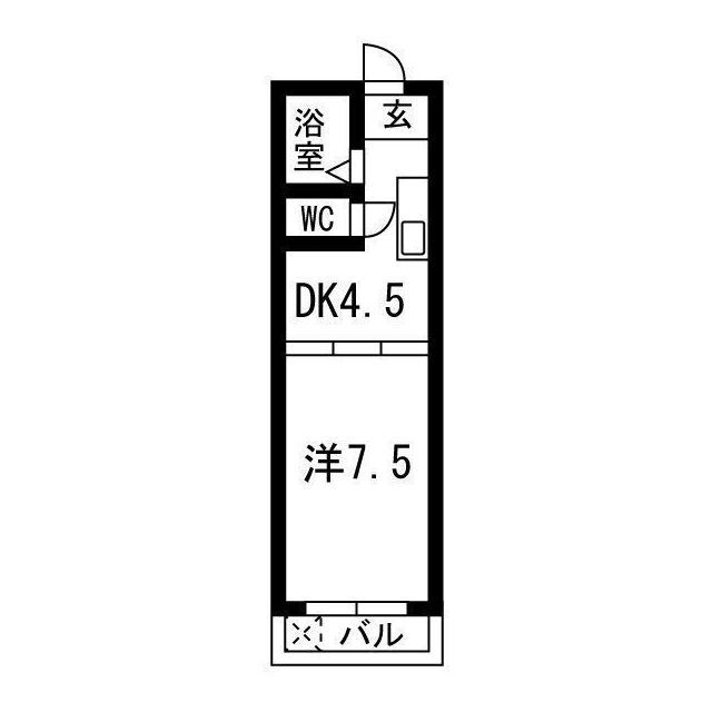 岐阜市三田洞東１丁目のアパートの間取り