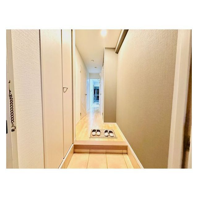 長良パークマンションの玄関