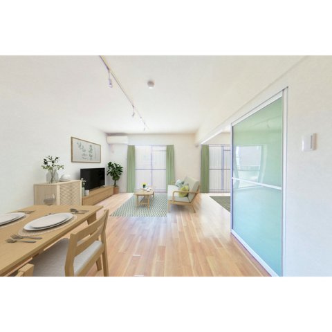 岐阜市鷺山東１丁目のアパートの居間・リビング|CGイメージ　家具はつきません