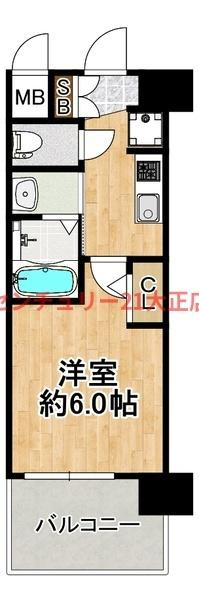 EC難波WEST-SIDE８エクシーナの間取り