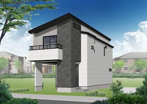 横浜市緑区鴨居町の新築一戸建の外観|建物外観イメージパース