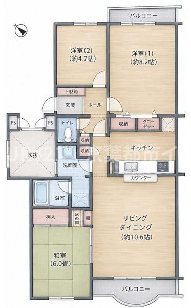 志津グリーンハイツの間取り