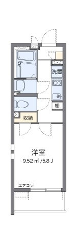 【間取り】 | クレイノ大森町 | 代表的な間取のため実際の間取とは異なる場合があります