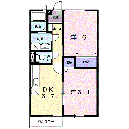 パークハイム大丸Ａの間取り