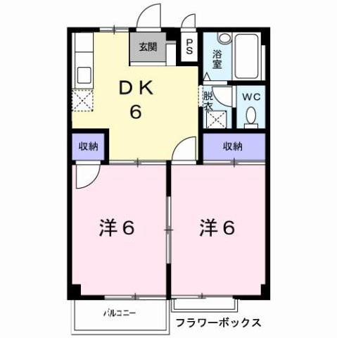 コーポあづまⅡの間取り