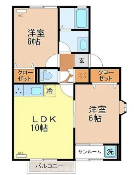 パルコピオーネ Bの間取り