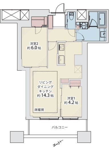 ザ・パークハウス西新宿タワー60の間取り