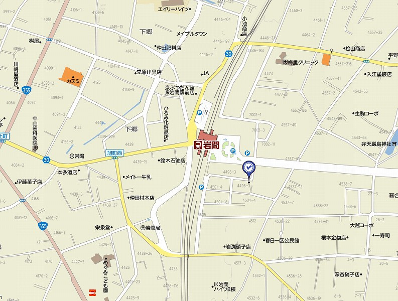 ムサシハウスの地図