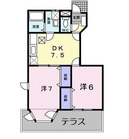 メゾンドソレイユ　Ａの間取り