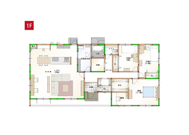 ◇高松市三谷町オール電化住宅◇３０帖の広いリビングの平屋建てのお家です！