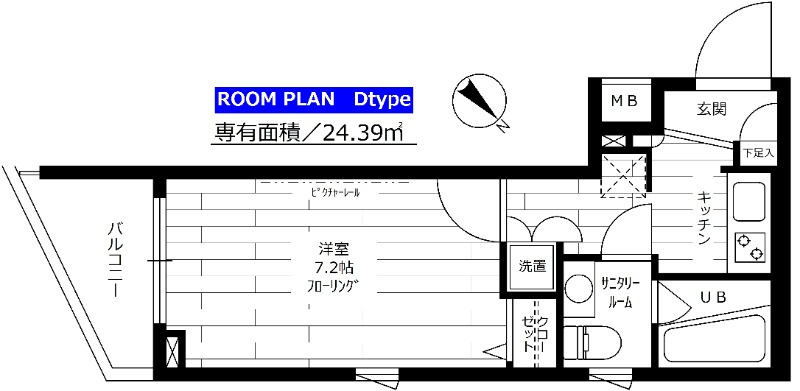 グランドコンシェルジュ用賀アジールコートの間取り