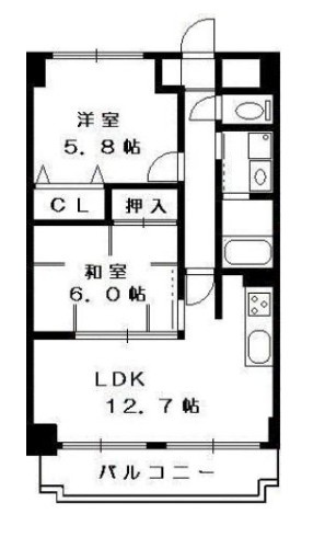 【間取り】 | 2LDKのファミリータイプ！