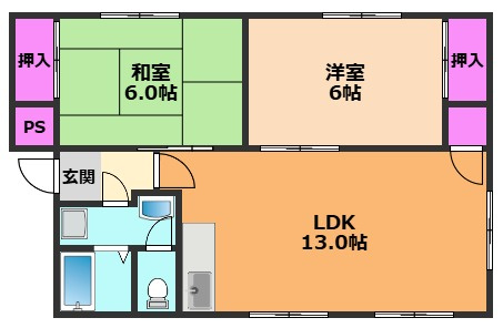 サンシャイン川添の間取り