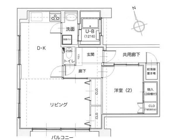 ロッコー上八丁堀グランドマンションの間取り|55.19㎡の1LDK