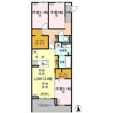 エグレットテラスⅡの間取り