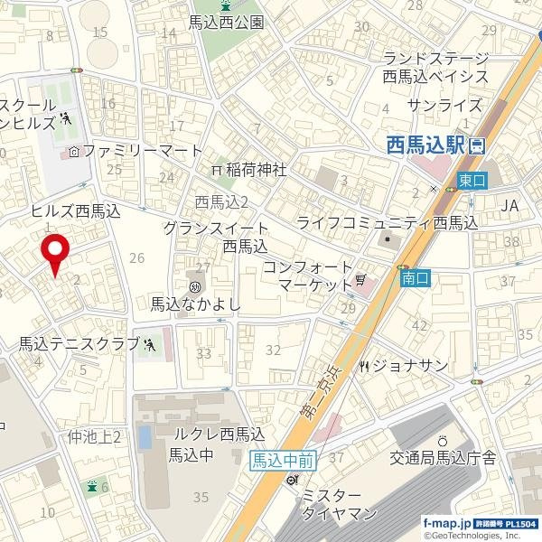 マイキャッスル西馬込の地図