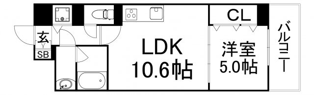 【間取り】 | ルボワ天満橋