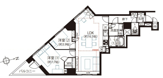 【間取り】 | ヴィア・シテラ新宿