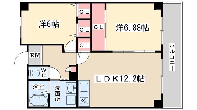 【間取り】 | レジディア西天満