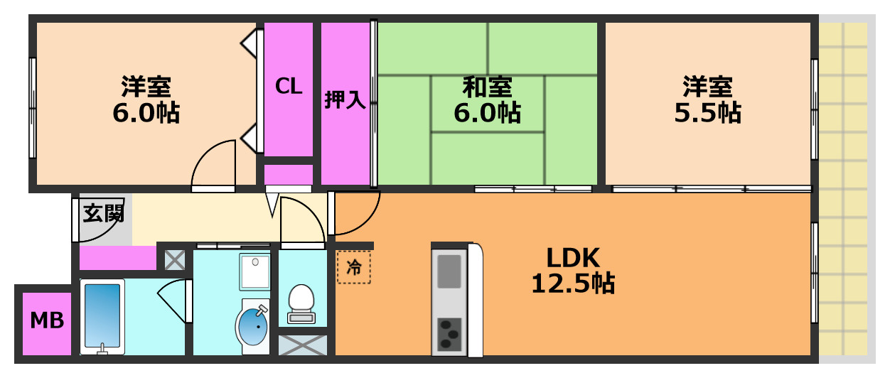 マンションヒットの間取り