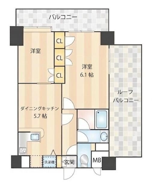ニューガイアリルーム日暮里Ｎｏ．７７の間取り|間取りです。