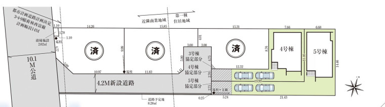 戸建 所沢市宮本町１丁目の区画図