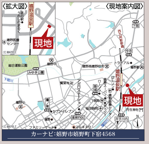 クレイドルガーデン嬉野市嬉野町下宿 第5 3号棟の地図