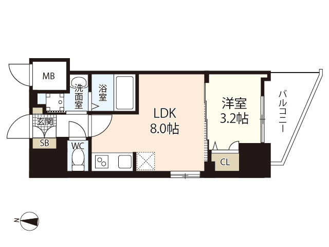 S-RESIDENCE国泰寺町一丁目の間取り|間取り