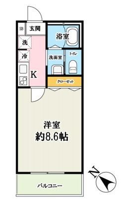 入間市河原町のアパートの間取り