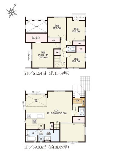 牛久市南1期　新築戸建　2号棟の間取り|当日のご予約も大歓迎です！「今から見たい」も柔軟にご対応いたします♪
