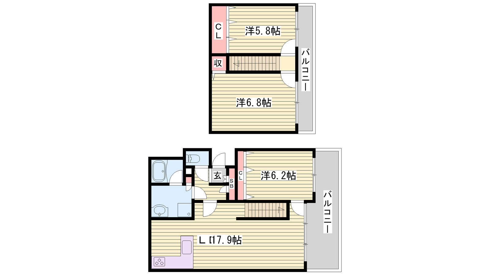 リブレ北新在家の間取り